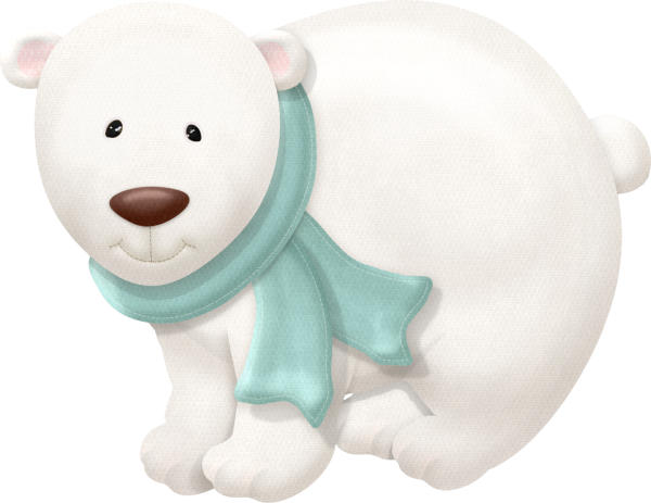 Белый мишка мультяшный