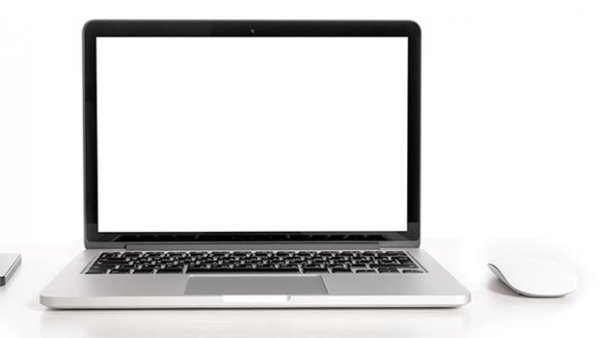 MACBOOK на белом фоне