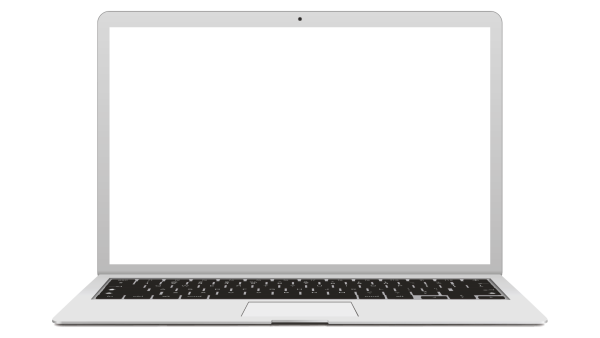 Ноутбук с пустым экраном