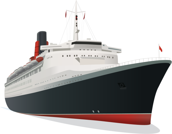 Корабль на белом фоне