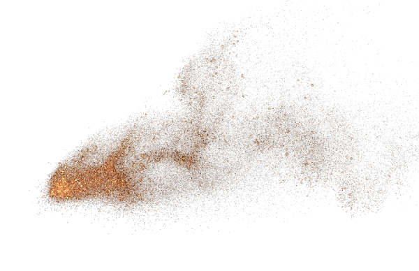 Песчаная пыль на прозрачном фоне