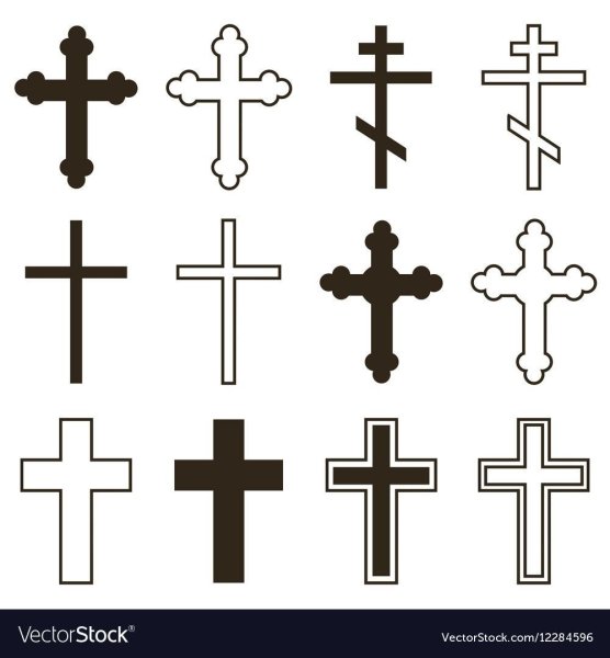 Крест на белом фоне