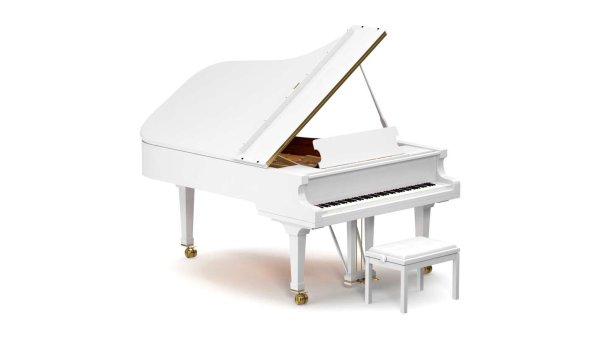 Рояль на белом фоне