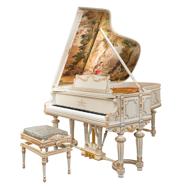 Фортепиано на белом фоне