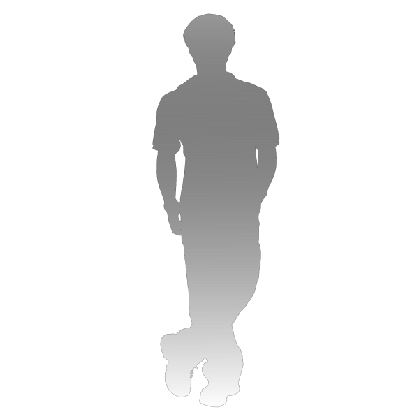 Силуэт человека на прозрачном фоне