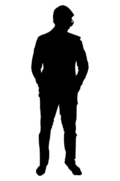 Черная фигура человека