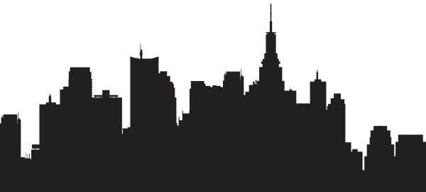 Силуэты домов города