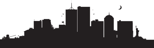 Силуэты домов города