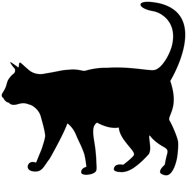 Силуэты котов и кошек
