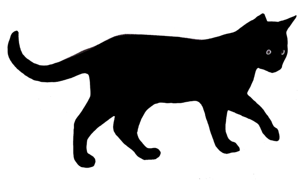 Кот сбоку вектор