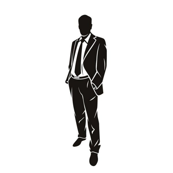 Силует мужчины в котюме