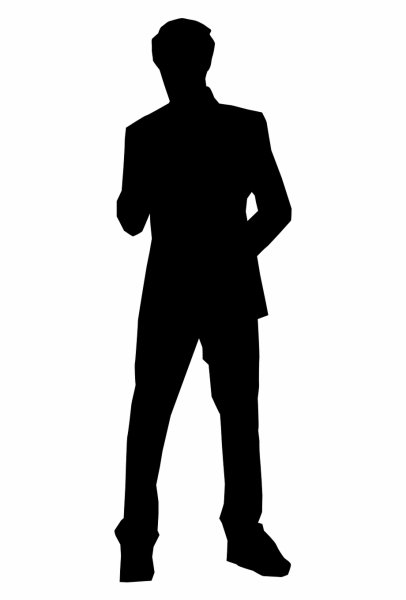 Силуэт молодого человека