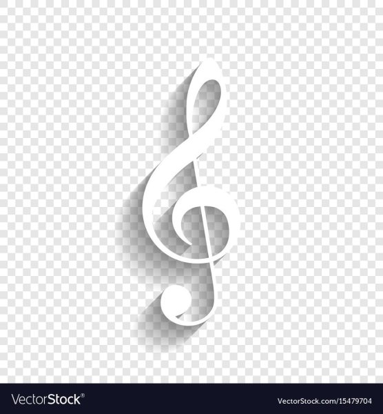 Векторный скрипичный ключ