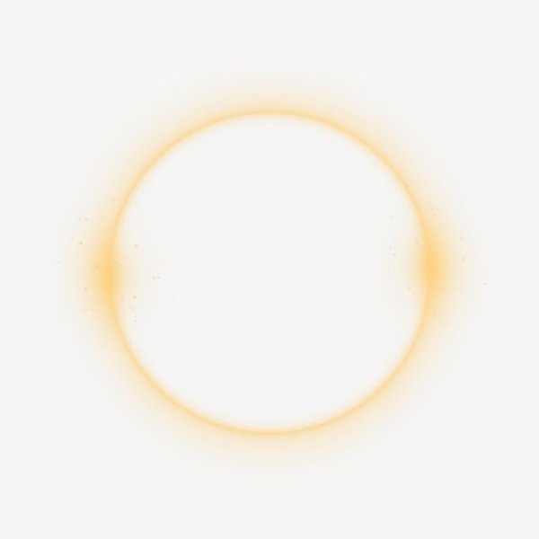 Желтый светящийся круг