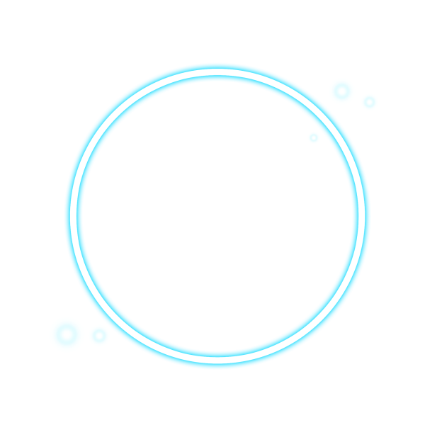 Голубой неоновый круг