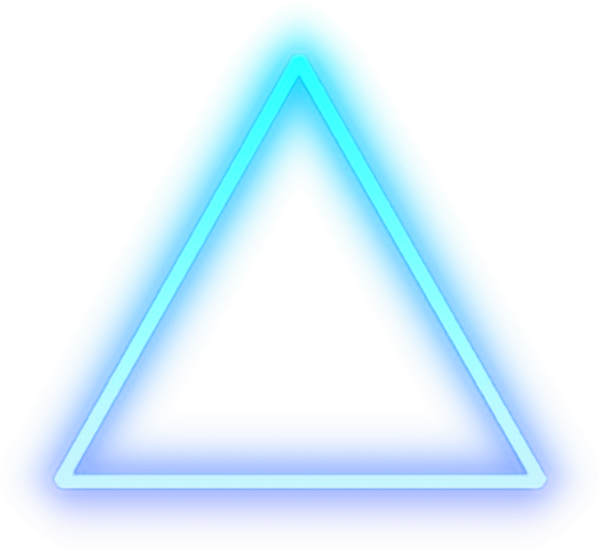 Неоновый треугольник без фона
