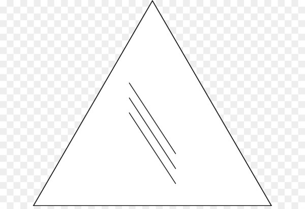 Белый треугольник с черным контуром