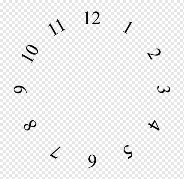 Циферблат часов без стрелок