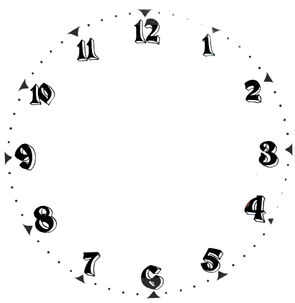 Циферблат часов без стрелок