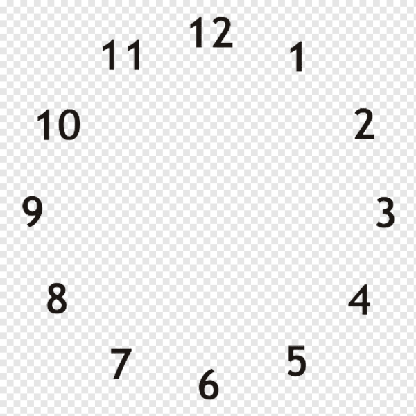Циферблат часов на прозрачном фоне