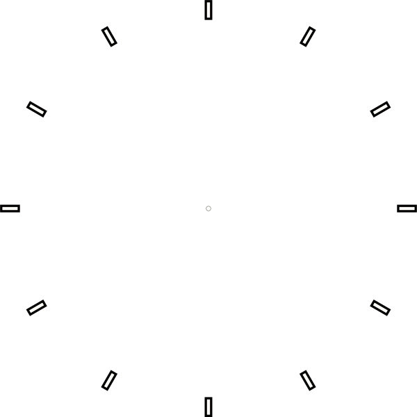 Циферблат часов без цифр
