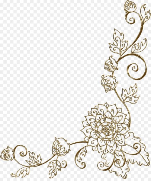 Цветочный орнамент на белом фоне