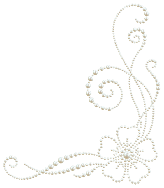 Белый орнамент на прозрачном фоне