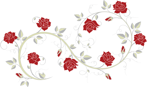 Цветочный узор на прозрачном фоне