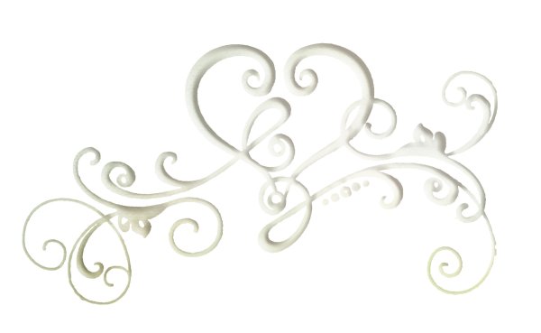 Белые узоры на прозрачном фоне