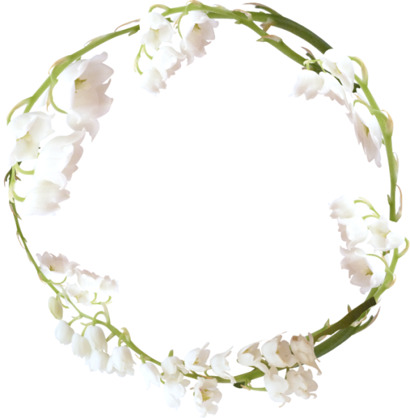 Круглая рамка с цветами