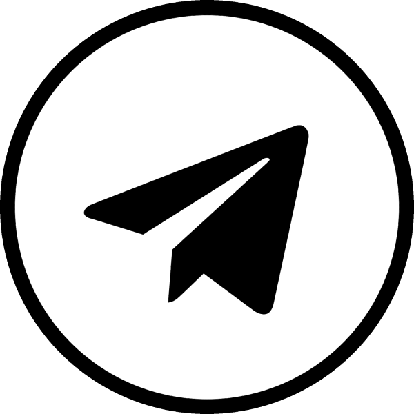 Значок телеграм круглый
