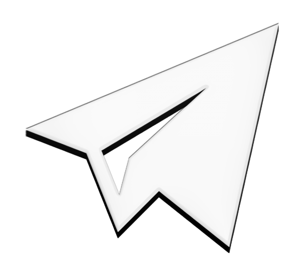 Значок телеграм белый без фона