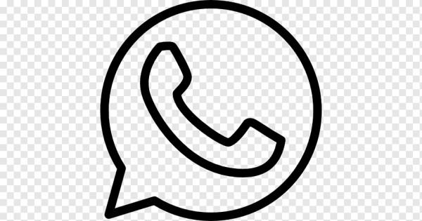 Значок ватсап черно белый