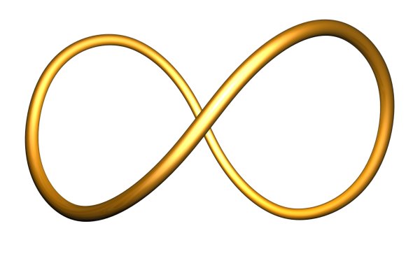 Знак бесконечности золотой