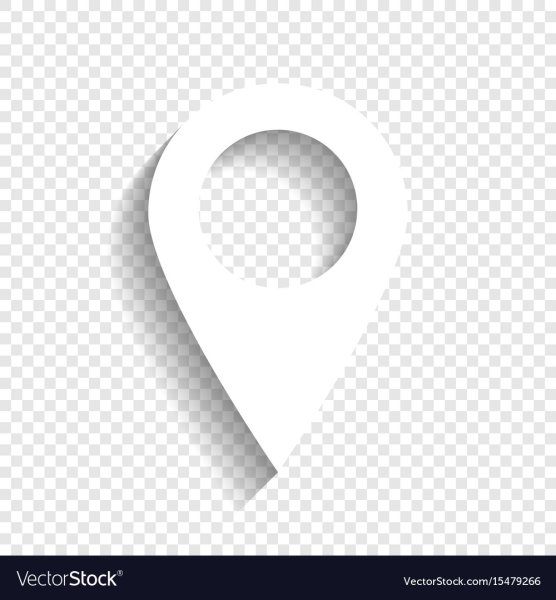Значок геолокации белый