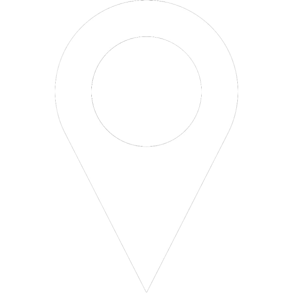 Белый значок местоположения на прозрачном фоне