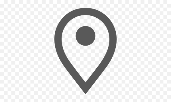 Значок геолокации на серым фоне