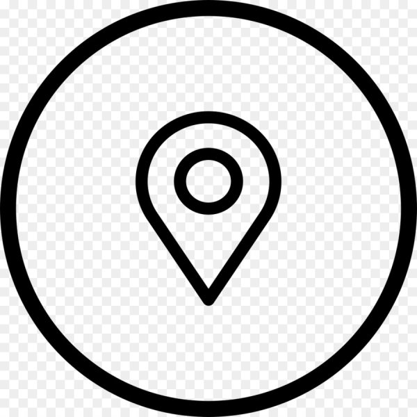 Значок геолокации в круге