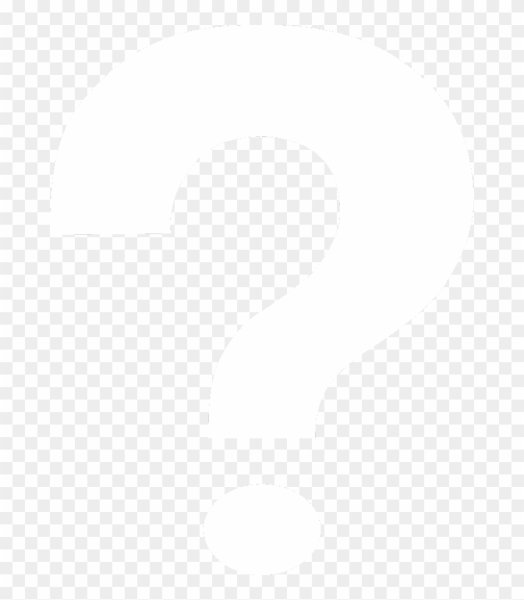 Белый вопросительный знак на прозрачном фоне