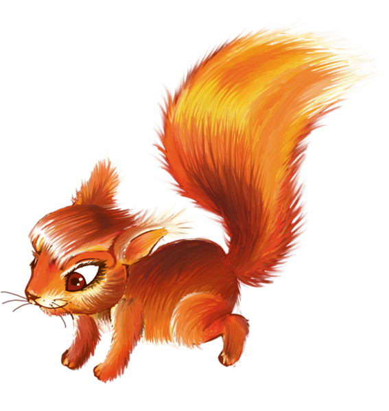 Белка на белом фоне