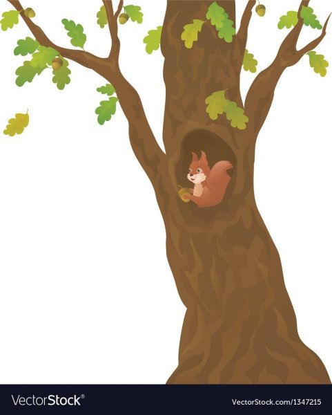 Нарисовать дерево с дуплом