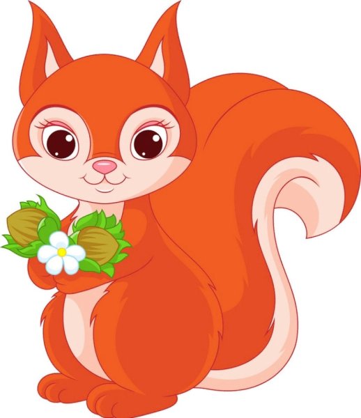 Цветная белка для детей