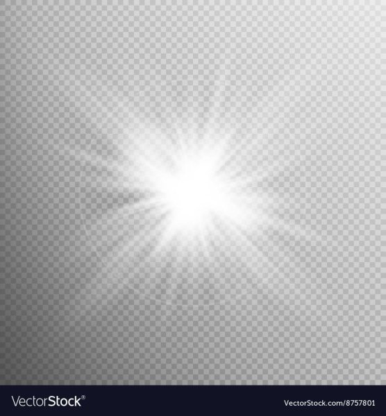 Белое свечение на прозрачном фоне