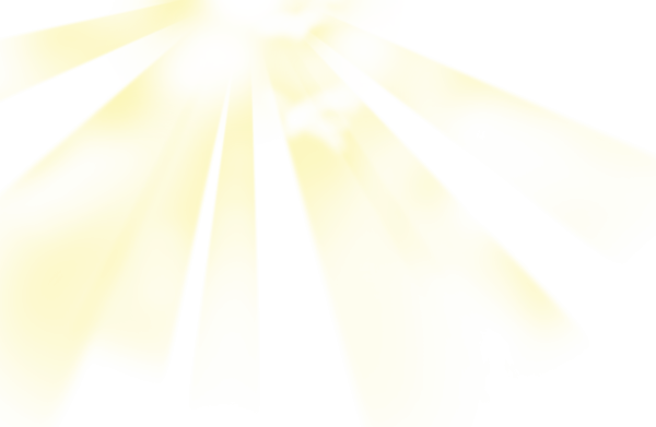 Солнечные лучи на прозрачном фоне