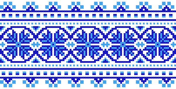 Белорусский орнамент голубой