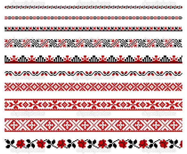 Белорусский орнамент в полосе
