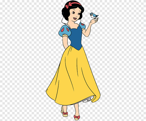 Белоснежка на прозрачном фоне