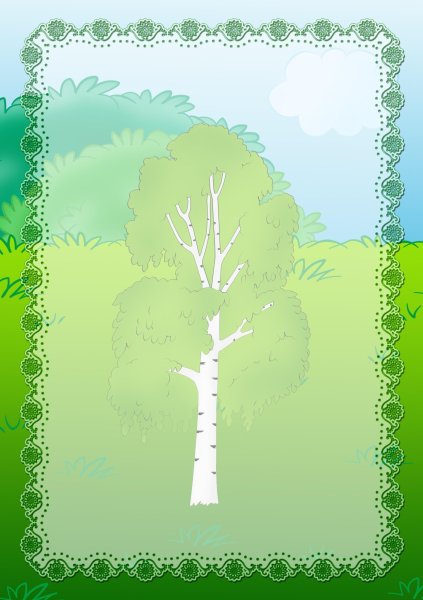 Береза картинка для детей