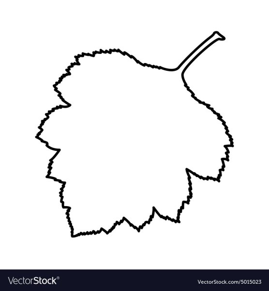 Березовый лист трафарет