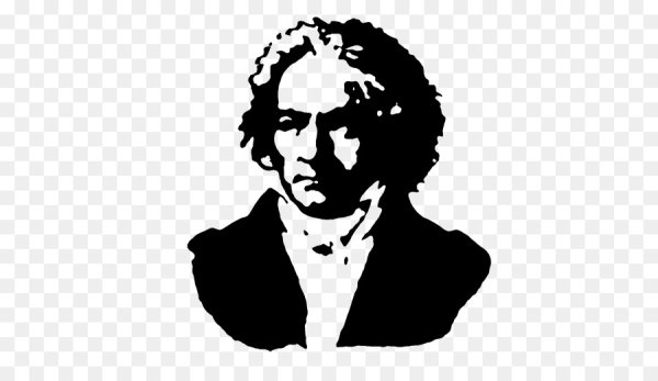 Бетховен на белом фоне